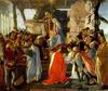 Botticelli's 1475 "Adoration of the Magi", Leonardo was 23 at time
